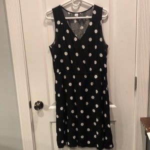 Old Navy black dress with white dots